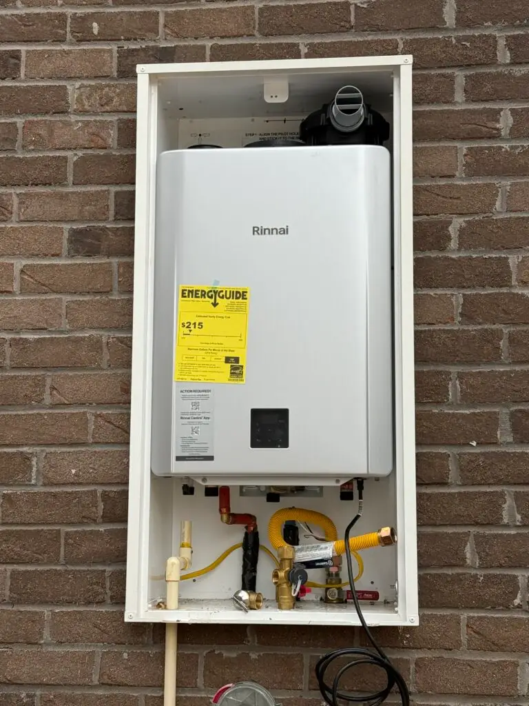 Rinnai tankless water heater installation by 1 A+ Plumber