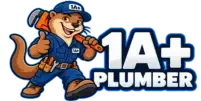 1 A+ Plumber logo with Otto the otter plumber mascot